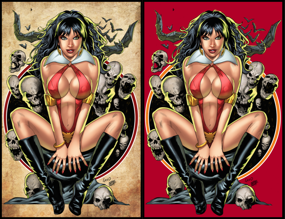 VAMPIRELLA: HALLOWEEN HORROR #1 GREG LAND - NYCC EXCLUSIVE - VIRGIN & VIRGIN RED - SET OF 2