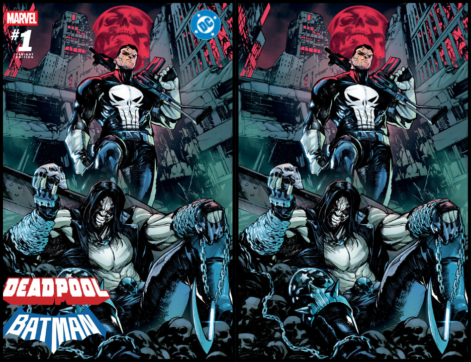 MARVEL/DC: DEADPOOL/BATMAN #1 CAPPUCCIO - TRADE DRESS & VIRGIN - SET OF 2