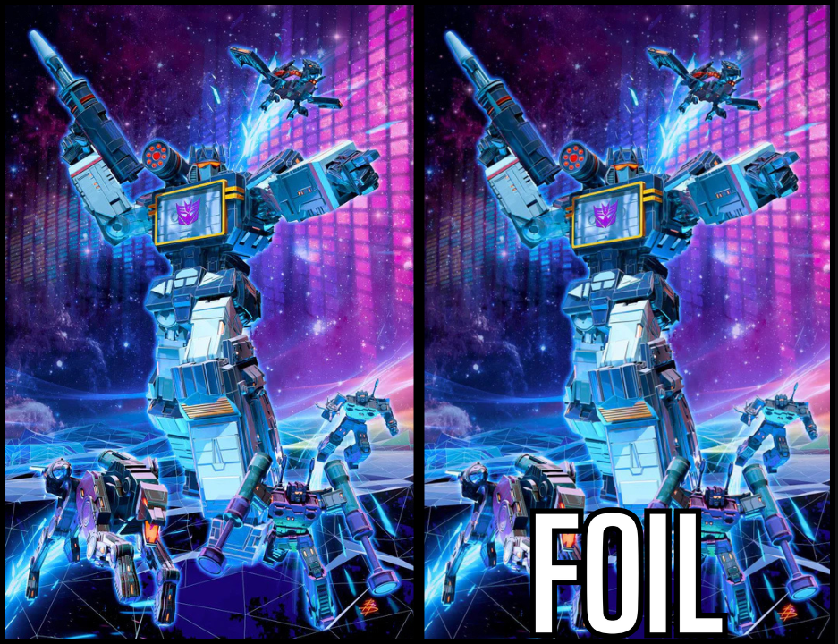TRANSFORMERS #24 BJORN BARENDS - SOUNDWAVE - 80s RETRO VARIANT - VIRGIN & FOIL - SET OF 2