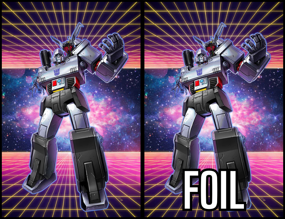 TRANSFORMERS #19 RAYMOND GAY - MEGATRON - 80s RETRO VARIANT - VIRGIN & FOIL - SET OF 2