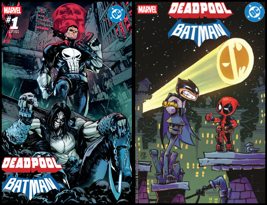MARVEL/DC: DEADPOOL/BATMAN #1 CAPPUCCIO - TRADE DRESS & SKOTTIE YOUNG - SET OF 2 (RELEASE: 9/17/25)