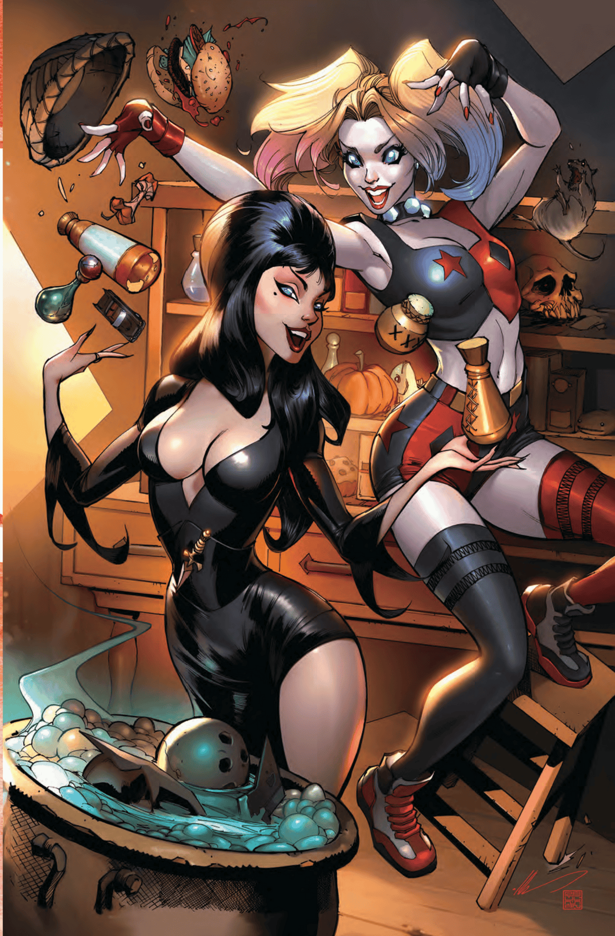 HARLEY QUINN X ELVIRA #1 ALE GARZA - NYCC EXCLUSIVE - LTD 1000