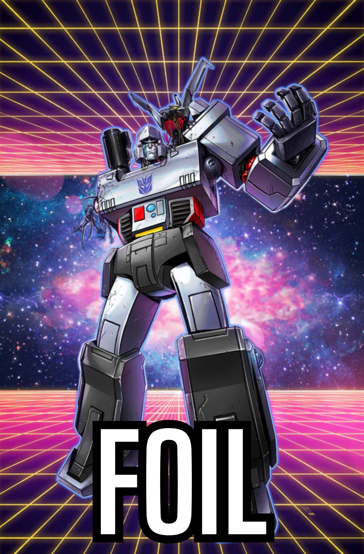TRANSFORMERS #19 RAYMOND GAY - MEGATRON - 80s RETRO VARIANT - 616 SHARED EXCLUSIVE - FOIL - LTD 750