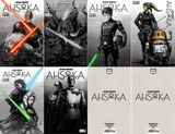 STAR WARS: AHSOKA #1 - #8 - TAKASHI OKAZAKI TRADE SET - ALL 8 COVERS - LTD 3000