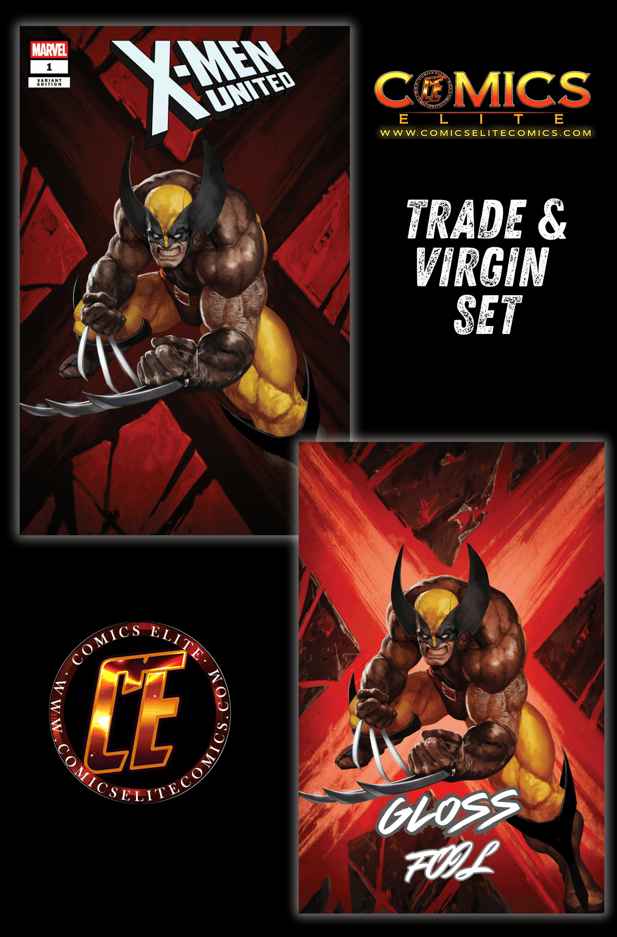 X-MEN UNITED #1 SKAN - ALPHA EXCLUSIVE SET - LTD 1000