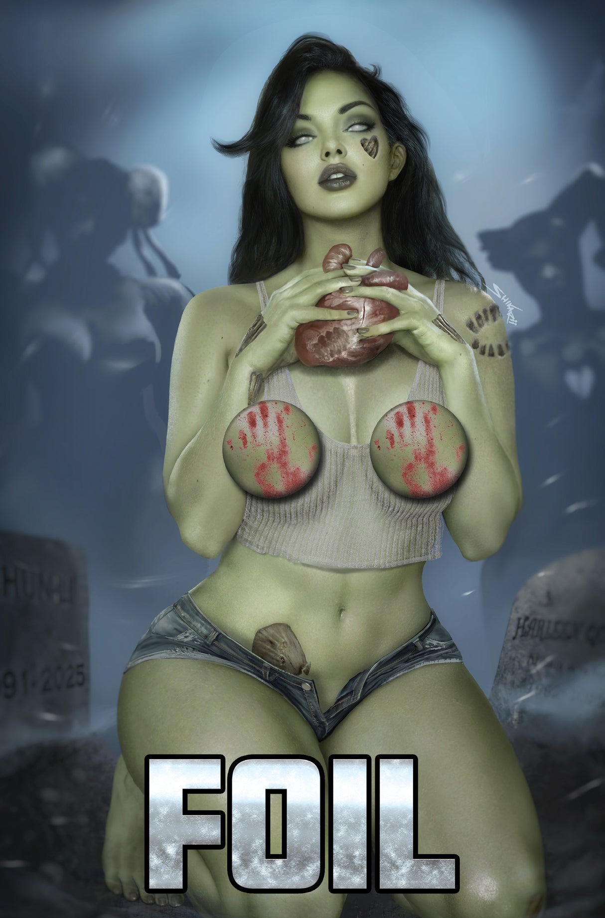 DAN MENDOZA'S ZOMBIE TRAMP #56 SHIKARII - "GAME OVER" C2E2 EXCLUSIVE - SHEER FOIL - LTD 20