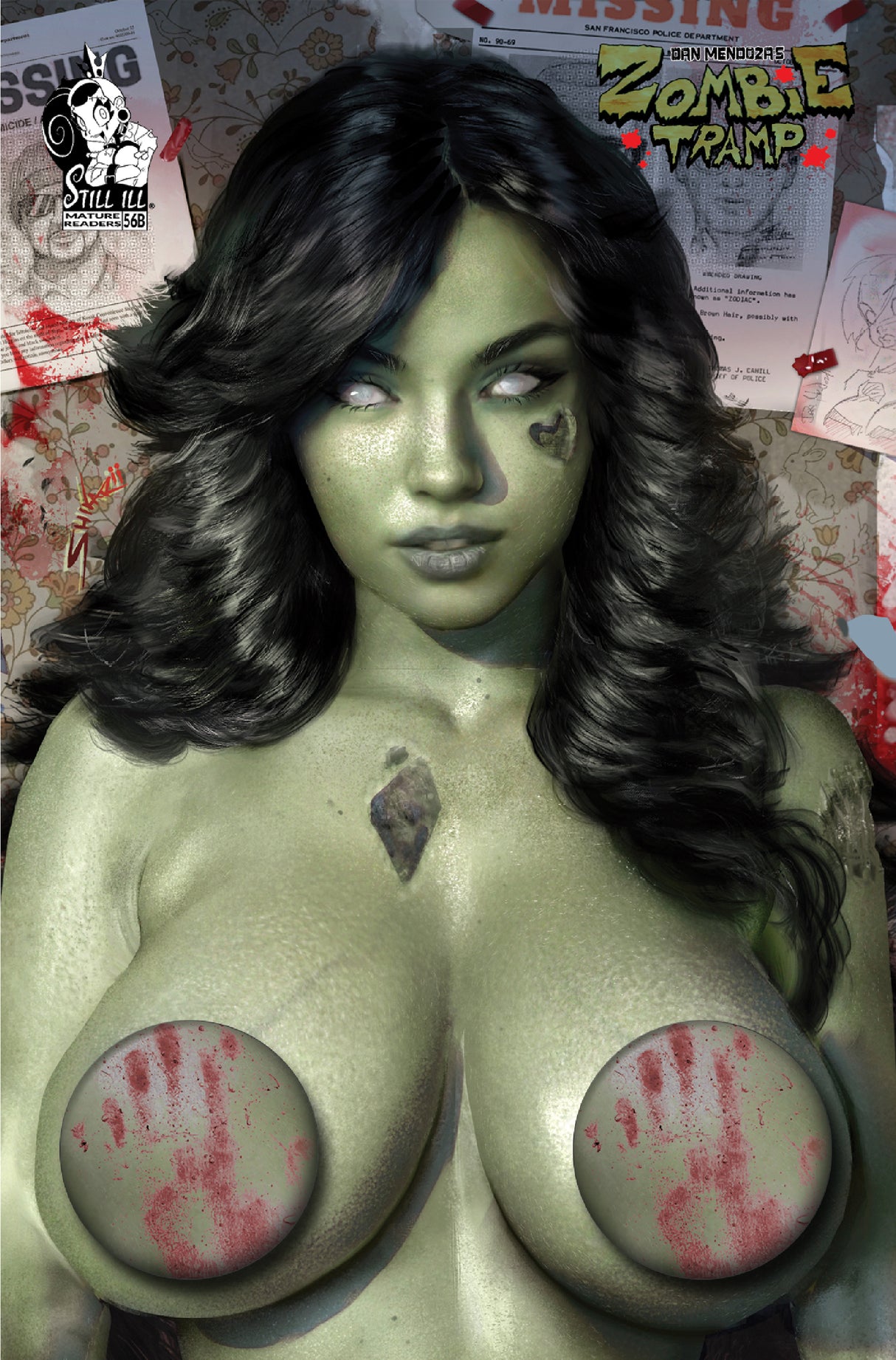 ZOMBIE TRAMP #56 - SHIKARII - MEGACON - UP CLOSE NAUGHTY TRADE - LTD 100