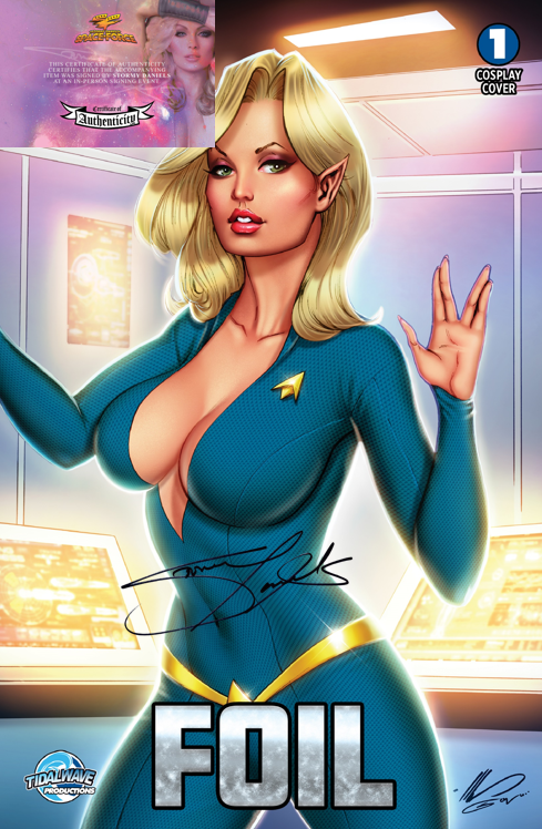 STORMY DANIELS: SPACE FORCE #1 - ALE GARZA - BLUE NICE FOIL - LTD 100