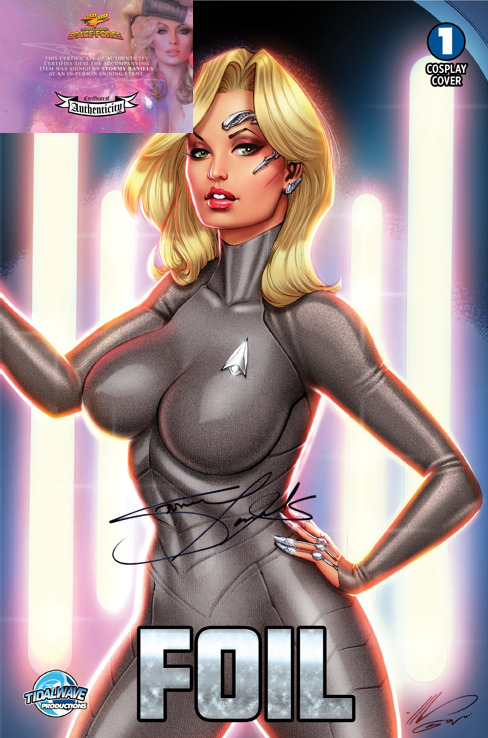 STORMY DANIELS: SPACE FORCE #1 - ALE GARZA - NICE GREY FOIL - LTD 100