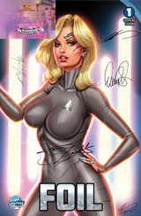 STORMY DANIELS: SPACE FORCE #1 - ALE GARZA - NICE GREY FOIL - LTD 100