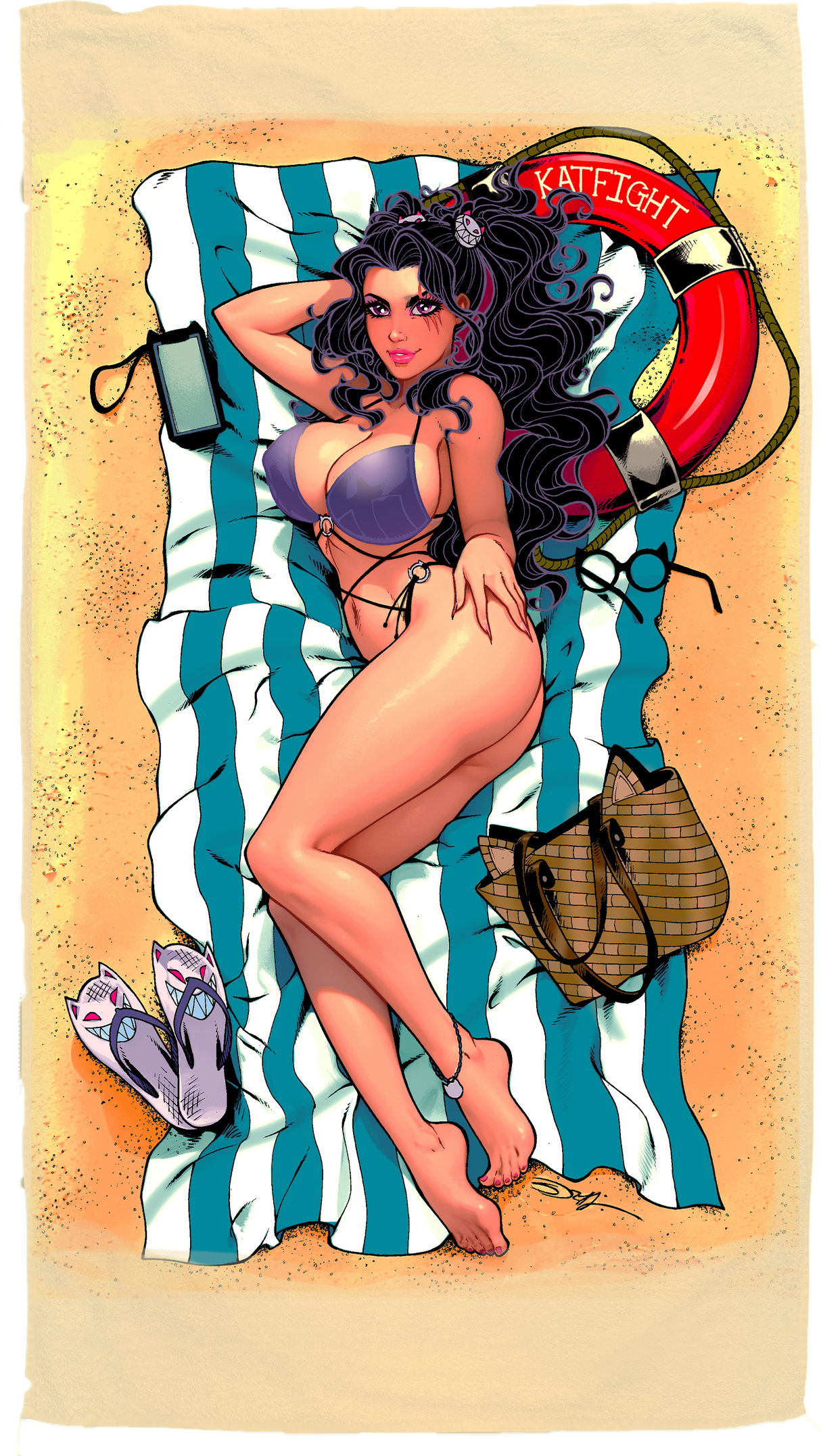 Merc Monster Summer Special '23~Katfight Beach Towel