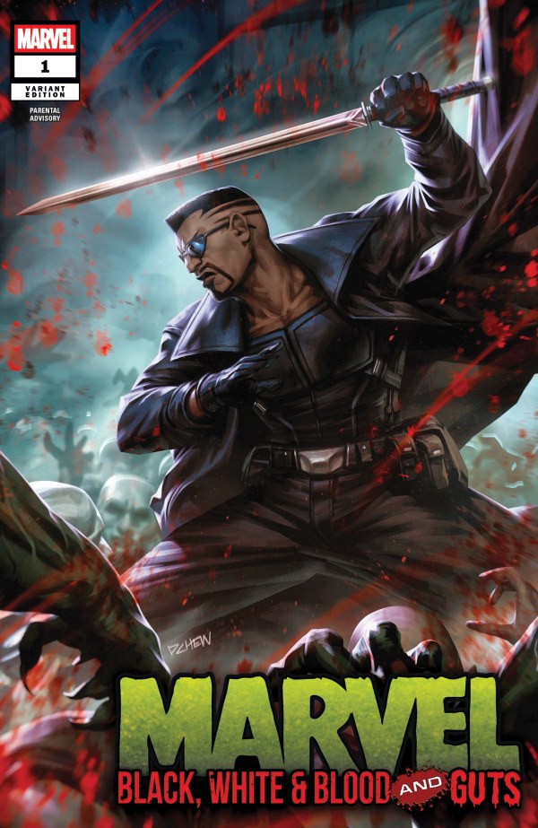 MARVEL: BLACK, WHITE & BLOOD AND GUTS #1 DERRICK CHEW VARIANT (RELEASE: 10/8/25)