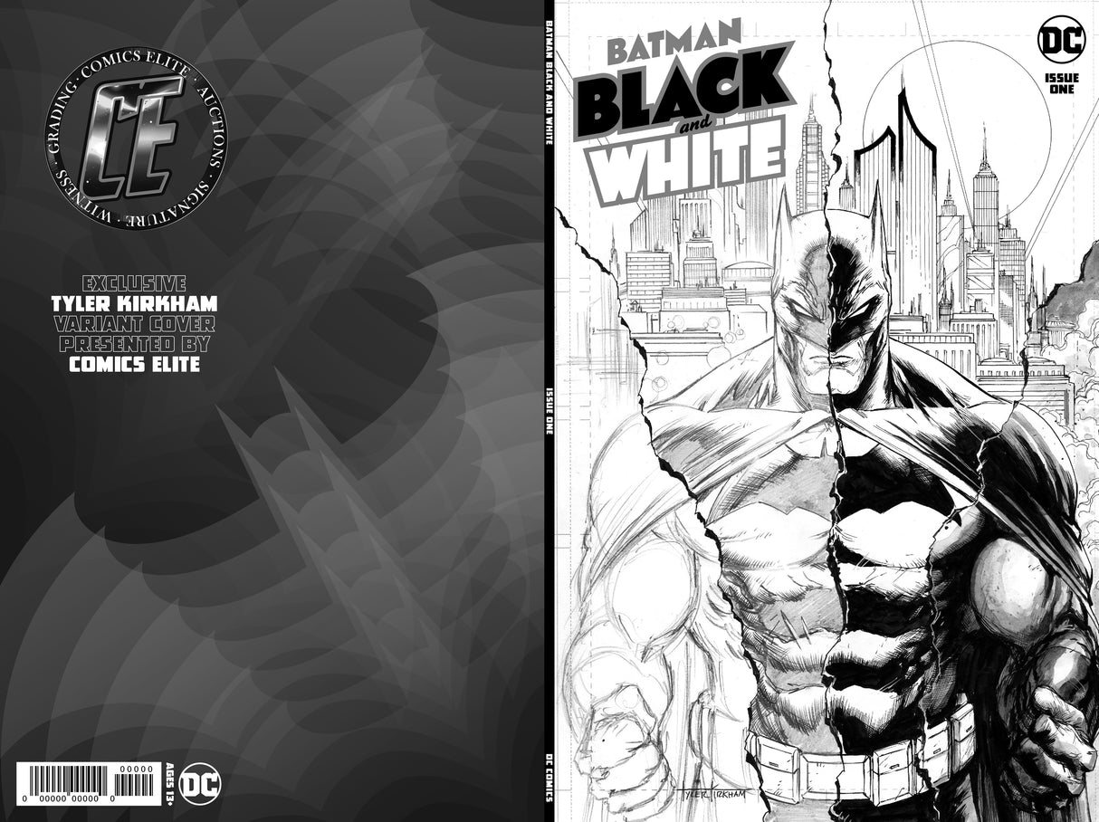 BATMAN B&W #1 TYLER KIRKHAM - COVER A - LTD 3000