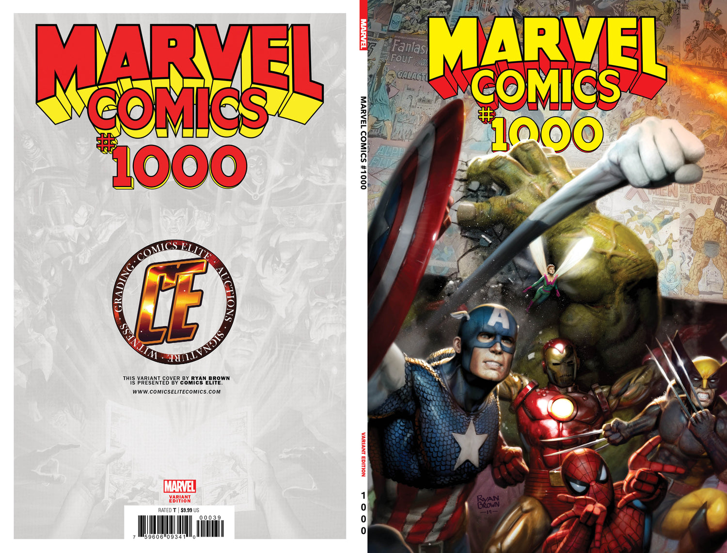 MARVEL COMICS #1000 RYAN BROWN - TRADE DRESS - LTD 3000